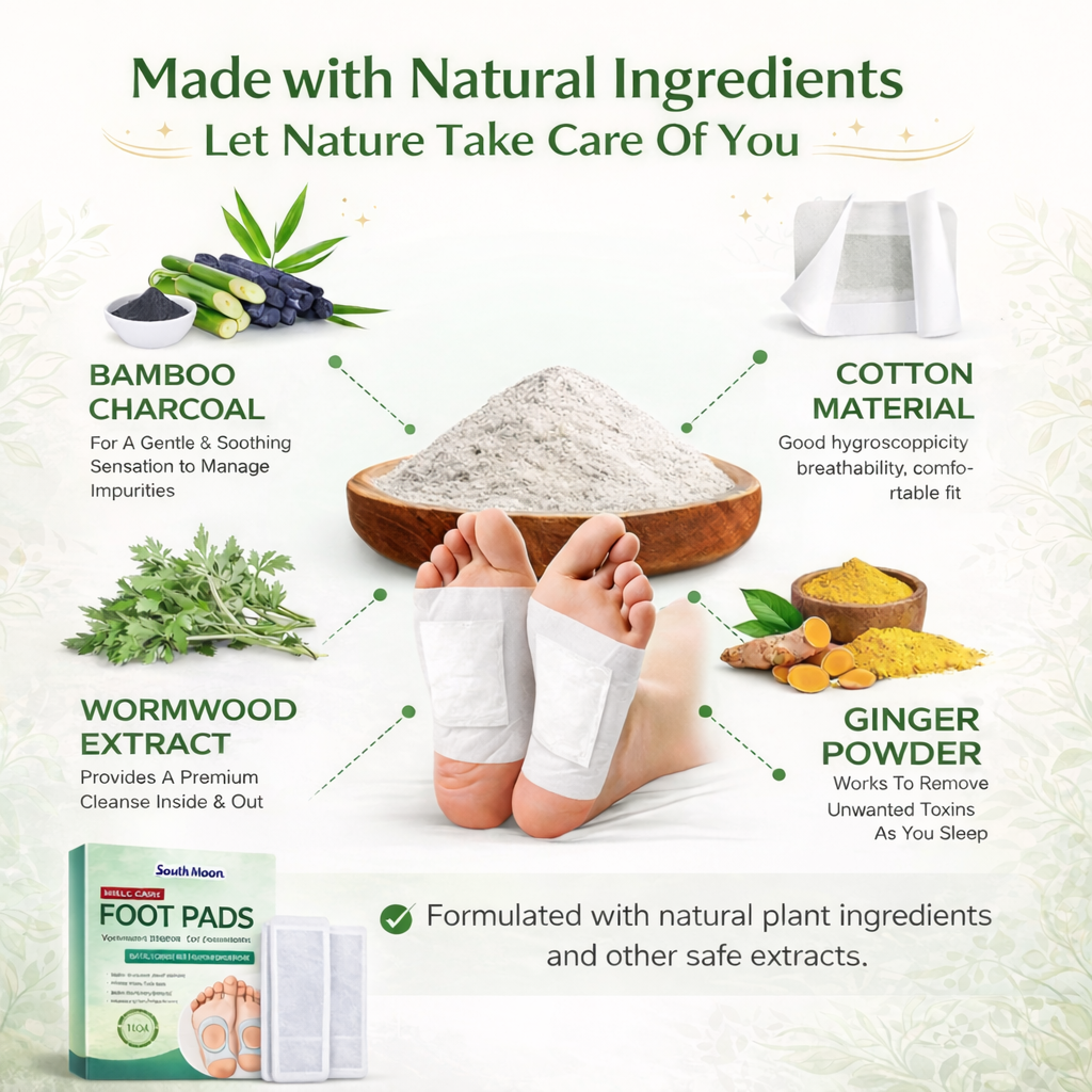 Relaxing overnight self-care with herbal foot pads