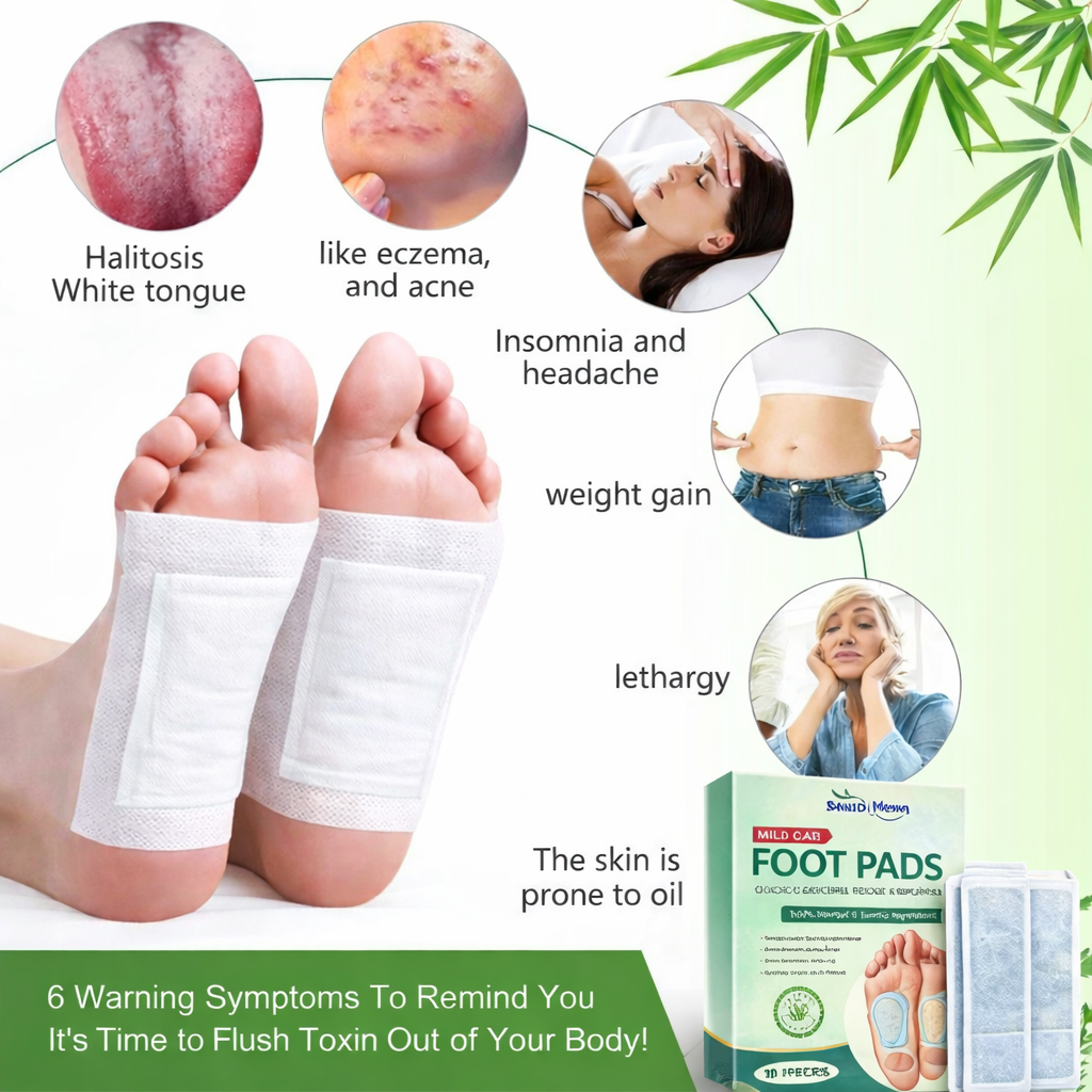 Herbal detox foot pads packaging