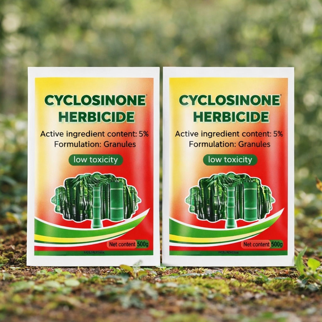 Cyclosinone herbicide granule close-up